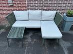 Moderne tuin loungebank met kussens, Ophalen, 3 zitplaatsen, Zo goed als nieuw, Loungeset