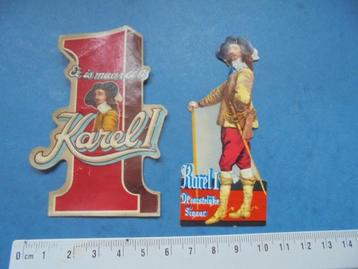 2 Oude sigarenbanden / etiketten Karel I beschikbaar voor biedingen