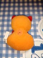 Hema oranje poes knuffeltje met klittenband 12 cm, Ophalen of Verzenden