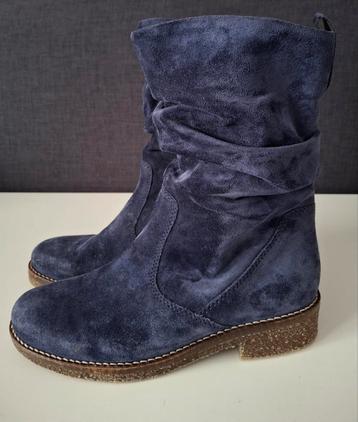 Gabor donker blauw leren suede laarsjes mt:  3,5 = 36,5  beschikbaar voor biedingen