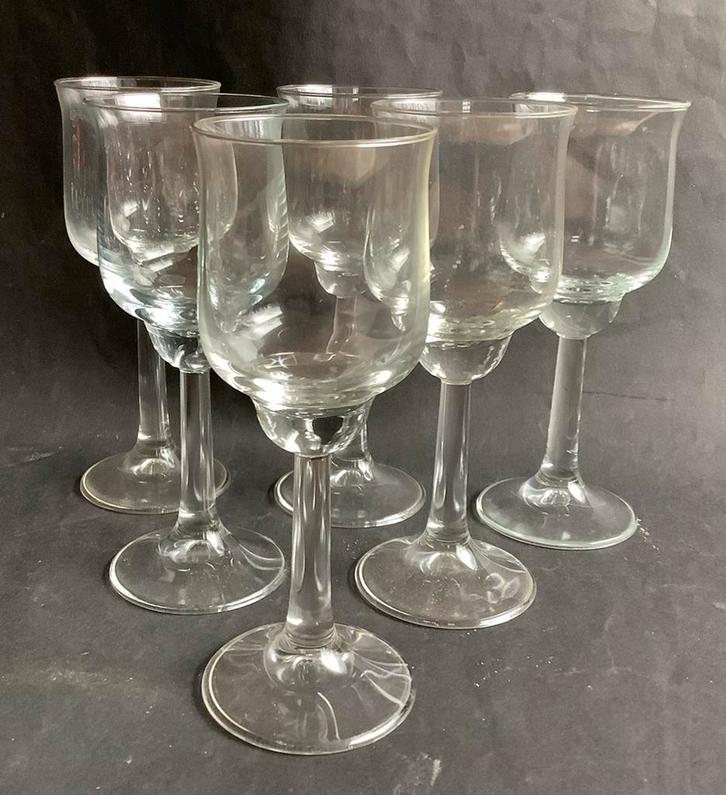 WILLEM HEESEN - 6 wijnglazen  25 cl, Antiek en Kunst, Antiek | Glas en Kristal, Ophalen of Verzenden