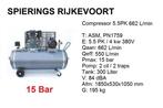 Compressor 15 bar 650 l/min  vrachtwagenbanden truck LKW, Nieuw, Ophalen of Verzenden, 400 tot 800 liter/min
