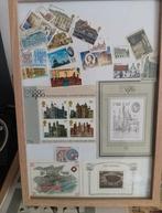 Ingelijste postzegelcollectie - Diverse landen en thema's, Ophalen of Verzenden, Na 1940, Gestempeld