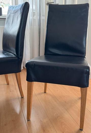 4 leren eetkamerstoelen, dik kwaliteit leer beschikbaar voor biedingen