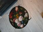 Bijzettafel met bloemen, Huis en Inrichting, Minder dan 55 cm, Rond, Zo goed als nieuw, Ophalen