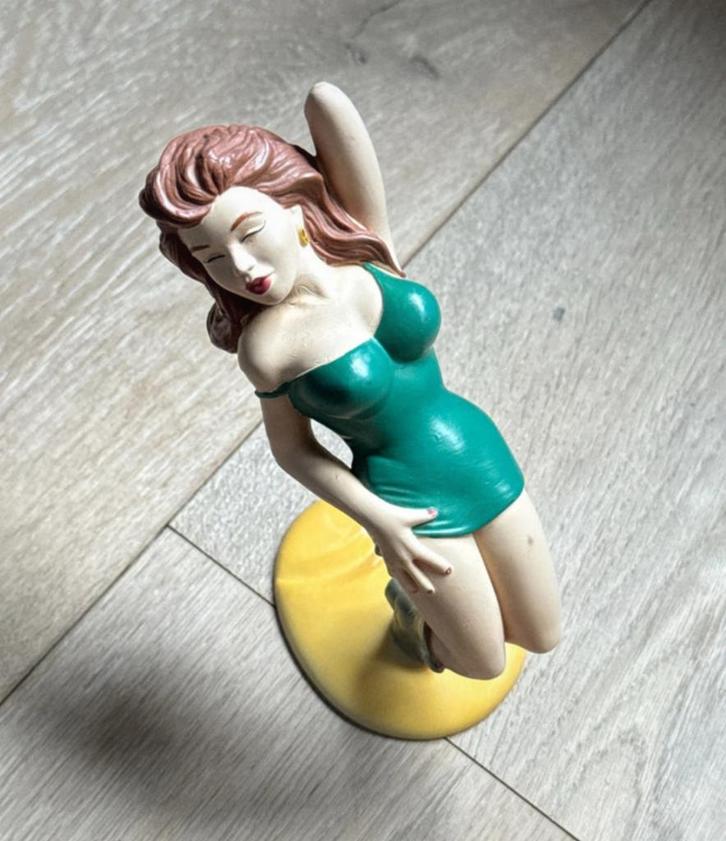 R. DEMARS - Vintage | Pin-Up Girl | Blikhouder | Zeldzaam, Verzamelen, Beelden en Beeldjes, Ophalen of Verzenden