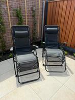 Ligstoelen met kussens, Tuin en Terras, Tuinstoelen, Ophalen, Gebruikt, Textileen, Verstelbaar
