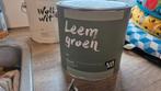 Onaangebroken 2,5 liter leemgroen, Doe-het-zelf en Verbouw, Verf, Beits en Lak, Minder dan 5 liter, Ophalen, Zo goed als nieuw