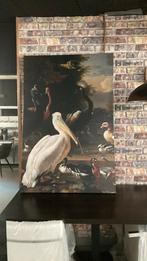 Canvas schilderij het drijvend veertje, Ophalen