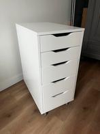 ALEX Ladeblok ladekast op wielen, wit, 36x76 cm IKEA, Ophalen, Minder dan 50 cm, 5 laden of meer, Zo goed als nieuw