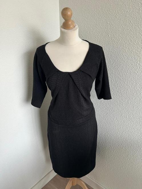 Juffrouw Jansen maat XXL zwarte winter jurk 2194, Kleding | Dames, Jurken, Zo goed als nieuw, Maat 46/48 (XL) of groter, Zwart