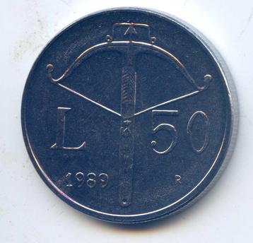 San Marino 	50	Lire	1989 Kruisboog FDC- beschikbaar voor biedingen