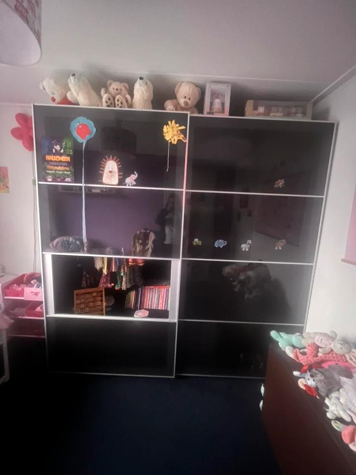 Pax Schuifdeuren, Huis en Inrichting, Kasten | Kledingkasten, Gebruikt, 200 cm of meer, 150 tot 200 cm, Glas, Kunststof, Ophalen