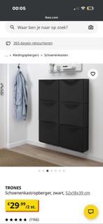 4x IKEA schoenenkast/opberger - zwart trones, Ophalen, Zo goed als nieuw