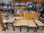 Vintage school bureautjes en stoelen, Ophalen, Gebruikt, Bruin, H