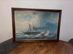 Mooi antiek schilderij nederlandse schip, Antiek en Kunst, Ophalen of Verzenden