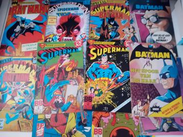 Vintage comics strips batman superman spiderman  beschikbaar voor biedingen