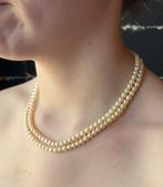 Diamant akoya parel 14k gouden slot dames ketting antiek, Ophalen of Verzenden, Goud, Ketting, Met edelsteen