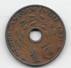 Nederlands-Indië 1 cent 1937 KM# 317, Postzegels en Munten, Ophalen of Verzenden, Zuidoost-Azië, Losse munt