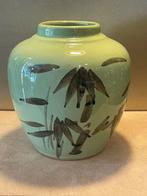 Antiek Japanse gember pot celadon bamboo, Antiek en Kunst, Ophalen of Verzenden