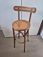 Vintage retro houten barkruk barstoel webbing Thonet, Huis en Inrichting, Ophalen, Gebruikt, Met voetsteun, 1 kruk