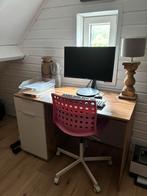 Bureau + gratis bureaustoel, Huis en Inrichting, Bureaus, Ophalen, Zo goed als nieuw