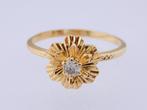 18 karaat Gouden Ring Solitair Damesring 0.15crt Diamant, Verzenden, Nieuw, Met edelsteen, Dame
