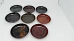 8 antieke ronde sterke bakeliet bakjes. Diameter: 7 cm., Ophalen of Verzenden, Gebruikt, Overig