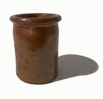 Bruine GRESPOT h11,5 x Ø8,5 cm vintage vaas pot, Ophalen