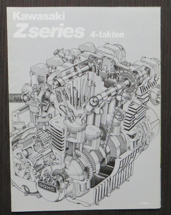 Folder Kawasaki Z series viertakten - 1978 (Nederlands), Motoren, Handleidingen en Instructieboekjes, Kawasaki, Verzenden