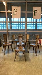 6 Robuuste industriële stoelen, Huis en Inrichting, Ophalen, Gebruikt, Overige kleuren, Metaal