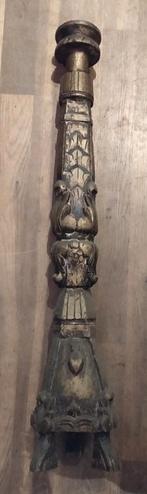 Antieke kerk kandelaar, erg decoratief., Antiek en Kunst, Antiek | Kandelaars, Ophalen, Koper of Brons
