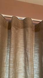 Taupe velours gordijn 100 breed 248 hoog prachige stof, Ophalen of Verzenden, Nieuw, 200 cm of meer