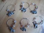 6 x luxe WIJNGLAS RINGEN/charms + ZAKJE - DIERENTUIN DIEREN, Ophalen of Verzenden, Nieuw, Overige typen
