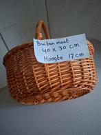 Gevlochten rietenmand met handvat als nieuw., Ophalen, Zo goed als nieuw, Ovaal, Riet