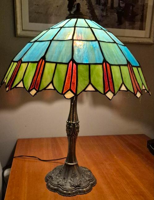 Tiffany Stijl Glas in Lood Lamp (nummer 5), Antiek en Kunst, Antiek | Lampen, Ophalen