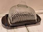 Leerdam kaasstolp glas schaal zwart, Huis en Inrichting, Woonaccessoires | Stolpen, Ophalen, Gebruikt