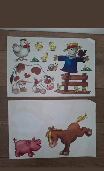 Raamstickers boerderij boerderij dieren paard varken beschikbaar voor biedingen