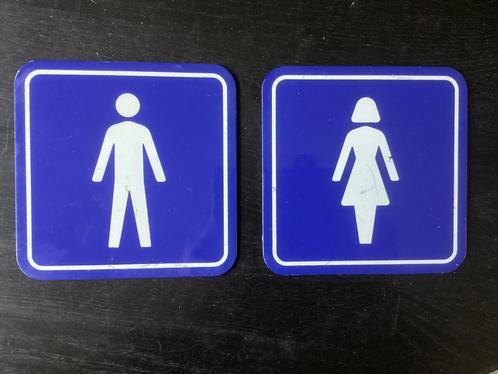 Vintage NS Man / Vrouw WC bordjes (geen emaille), Verzamelen, Merken en Reclamevoorwerpen, Gebruikt, Reclamebord, Ophalen of Verzenden