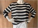 Vanilia Elements blouse zwart wit gestreept mt. M/L, Vanilia Elements, Zwart, Maat 42/44 (L), Ophalen of Verzenden