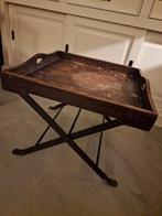 Vintage bijzettafel met los dienblad, Antiek en Kunst, Ophalen