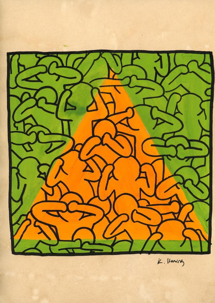 Keith Haring Artwork, Antiek en Kunst, Kunst | Schilderijen | Modern, Ophalen of Verzenden