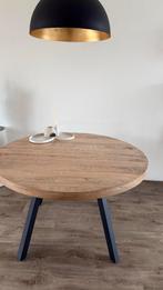 Houten Eettafel Rond, Huis en Inrichting, Tafels | Eettafels, Ophalen, Gebruikt, 100 tot 150 cm, Vier personen