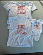 Kerst T-shirt Set - Eerste Kerst Familie, Diversen, Ophalen of Verzenden, Zo goed als nieuw