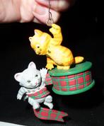 11 DIVERSEN KERST O.A. ORNAMENT MET POESEN,HERINNER KERSTBAL, Verzenden, Zo goed als nieuw