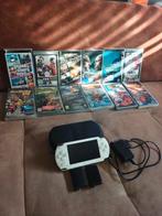 Sony PSP met 12 games, Spelcomputers en Games, Spelcomputers | Sony PSP, Met games, Wit, Ophalen of Verzenden, Zo goed als nieuw