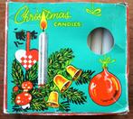 Vintage kerstboomkaarsjes 6 stuks in vintage doosje, Diversen, Kerst, Gebruikt, Ophalen of Verzenden