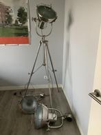 Lampen set van 3 hang sta of liglampen, Ophalen, Zo goed als nieuw, Industrieel, Metaal