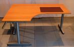 IKEA bureau galant 160 x 120 x 80 Stevig en Ruim!, Ophalen, In hoogte verstelbaar, Zo goed als nieuw, Bureau