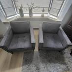 2 Fauteuils Riviera Maison grijs rib, Huis en Inrichting, Fauteuils, Ophalen, Gebruikt, 75 tot 100 cm, 75 tot 100 cm